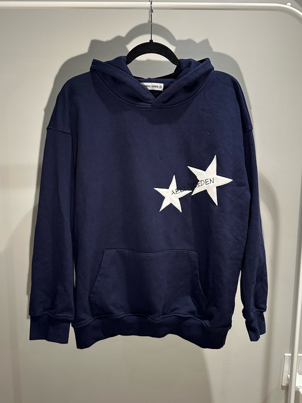 Aelfric Eden Navy Hoodie with White Logo